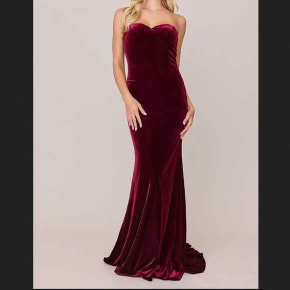 Revelry Dresses & Skirts - Revelry Burgundy Velvet Gown